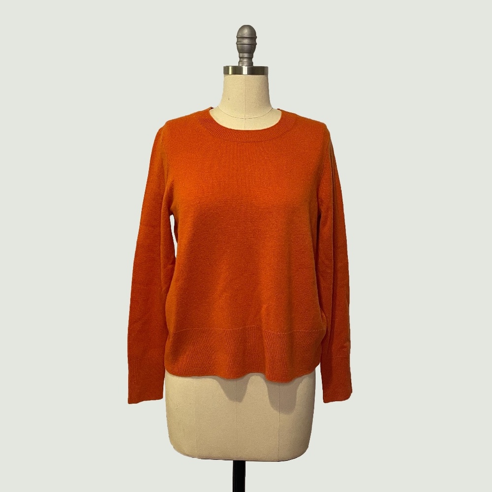 j. Crew - Rust / Cayenne Crew Neck Cashmere Sweater - NWT